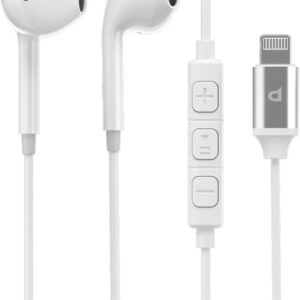 Powerology Stereo Earphone Lightning Connector 1.2m/4ft White - PDLEPWH