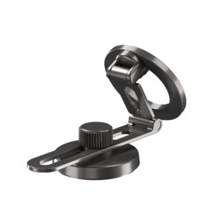 Porodo 360 foldable adjustable car mount with double-layer N52 Magnets & Magsafe vacuumm suction- black