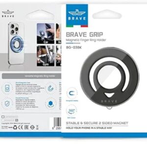 Brave Grip Magnetic Finger Ring Holder Black